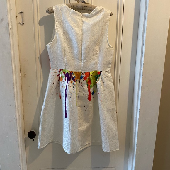 Size M Acevog paint splatter mini dress. - Picture 2 of 3